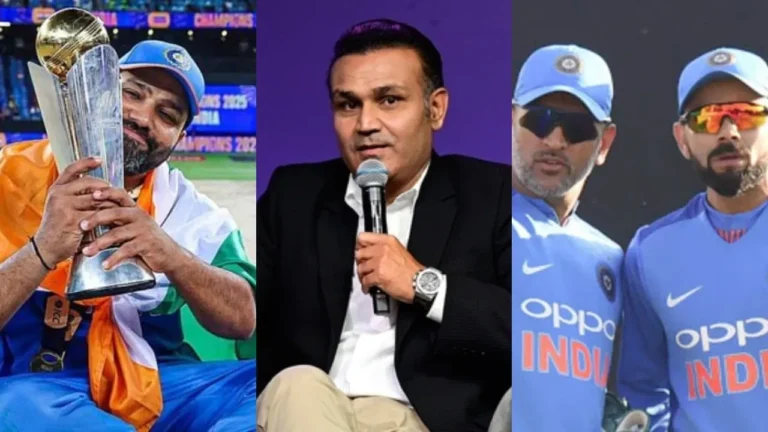 Virender Sehwag takes a brutal dig at MS Dhoni and Virat Kohli while hailing Rohit Sharma’s captaincy