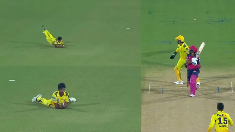 Matheesha Pathirana takes one of the greatest catches of his career to dismiss Dhruv Jurel