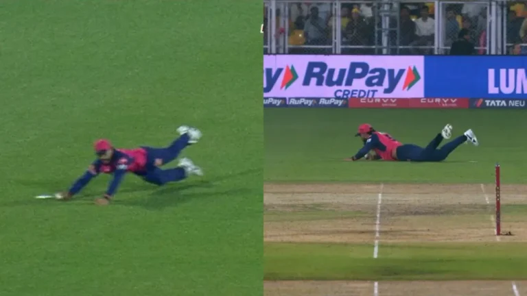 Riyan Parag goes BALLISTIC after taking unreal catch to dismiss Shivam Dube