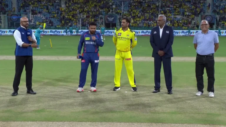 MS Dhoni engages in fun banter with Rishabh Pant at LSG vs CSK toss