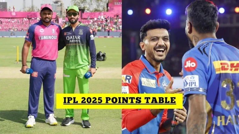 IPL Points Table After RR vs RCB Match 28 & DC vs MI Match 29, IPL 2025