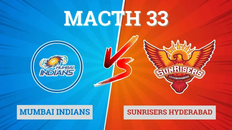 SRH vs MI Match Prediction, Head to head, Pitch Report