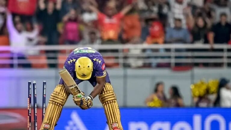 Andre Russell's wicket signalled the end of the match