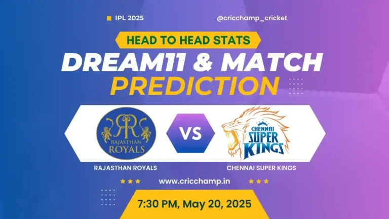 RR vs CSK Match Prediction, Indian Premier League 2025