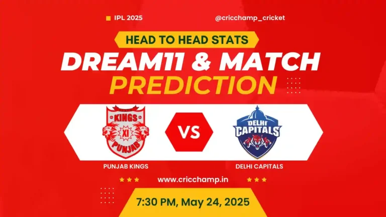 Today IPL Match PBKS vs DC , Toss, Pitch, Head to head – IPL 2025